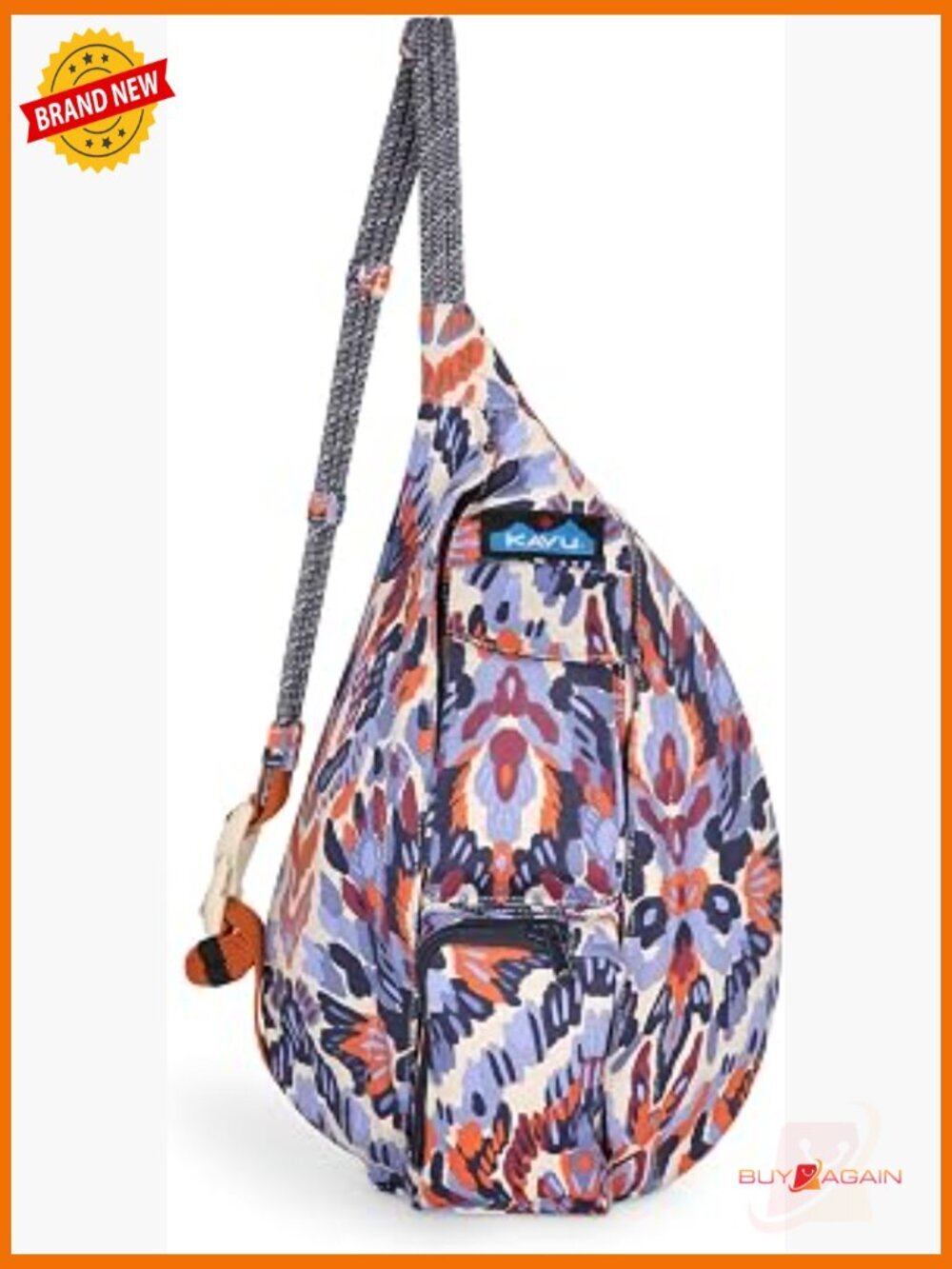 Mini Cotton Canvas Crossbody Sling Bag with Pockets
